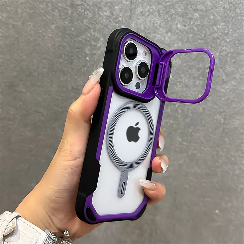 Case iPhone Bicolor com Proteção de Lente e MagSafe