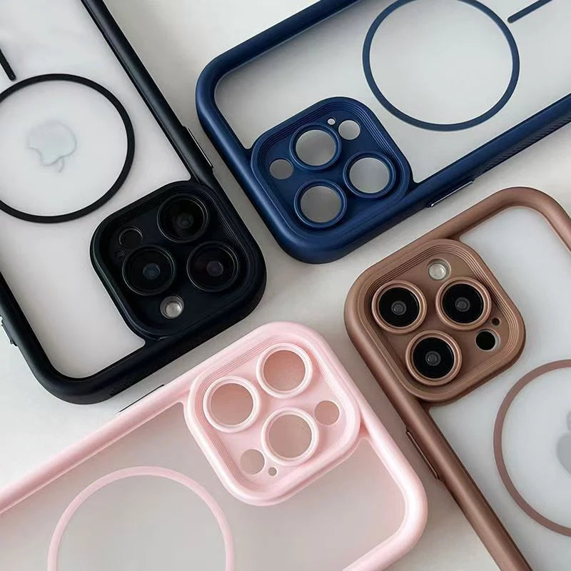 Case iPhone Transparente Fosca Anti-Impacto com MagSafe