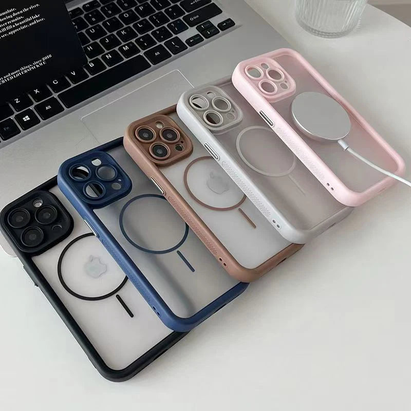 Case iPhone Transparente Fosca Anti-Impacto com MagSafe