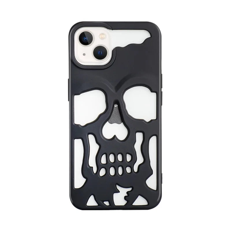 Case iPhone Caveira Vazada Metalizada