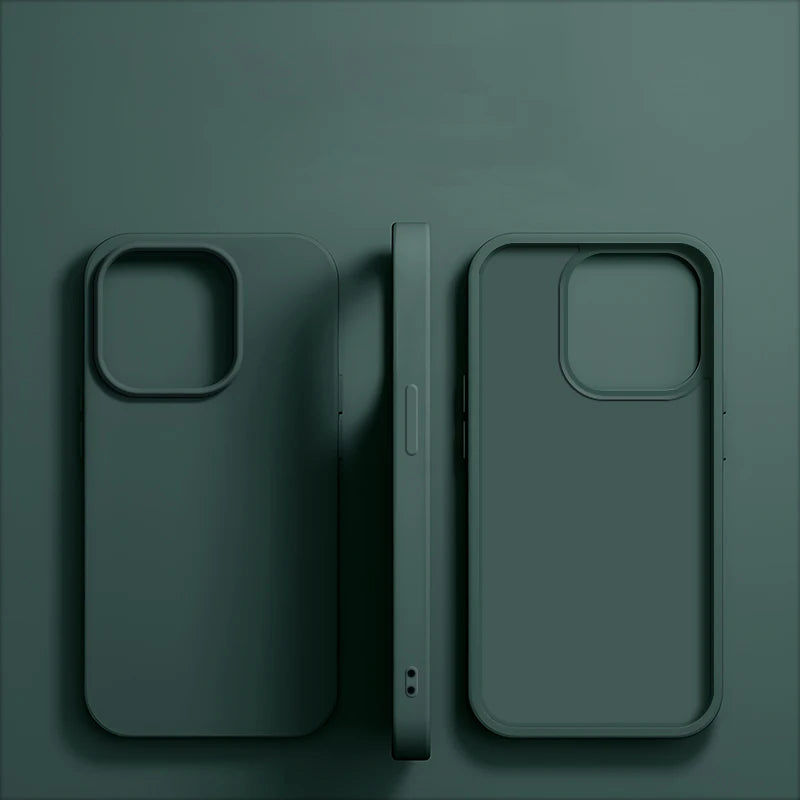 Case iPhone de Silicone Líquido Anti-Impacto