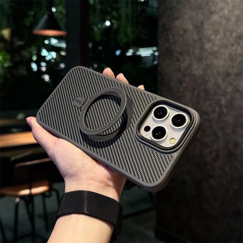 Case iPhone Kevlar Fibra de Carbono com MagSafe