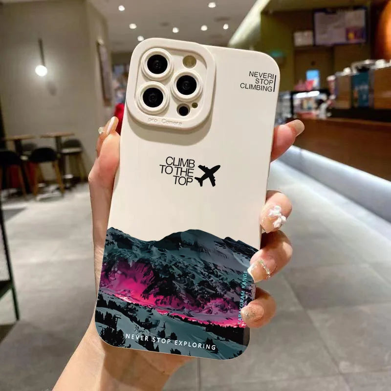 Case iPhone Estampa Montanha Fosca Anti-Impacto