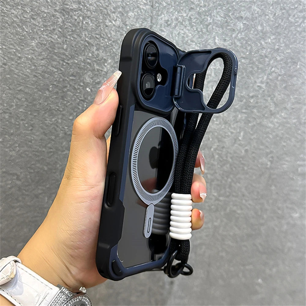 Case iPhone Armadura Candy com Suporte, Alça e MagSafe