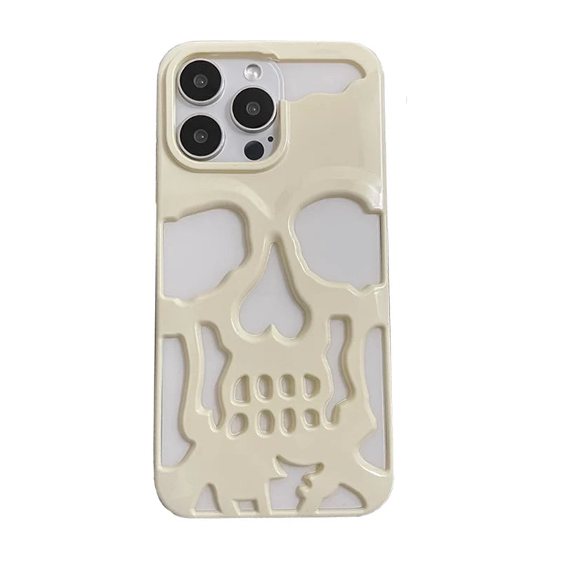 Case iPhone Caveira Vazada Metalizada