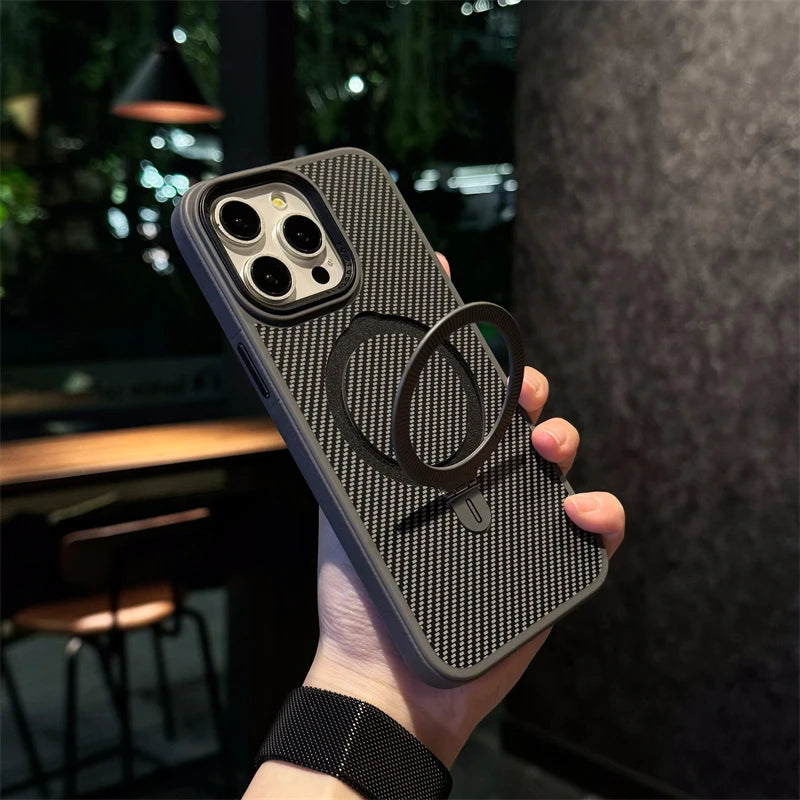 Case iPhone Kevlar Fibra de Carbono com MagSafe