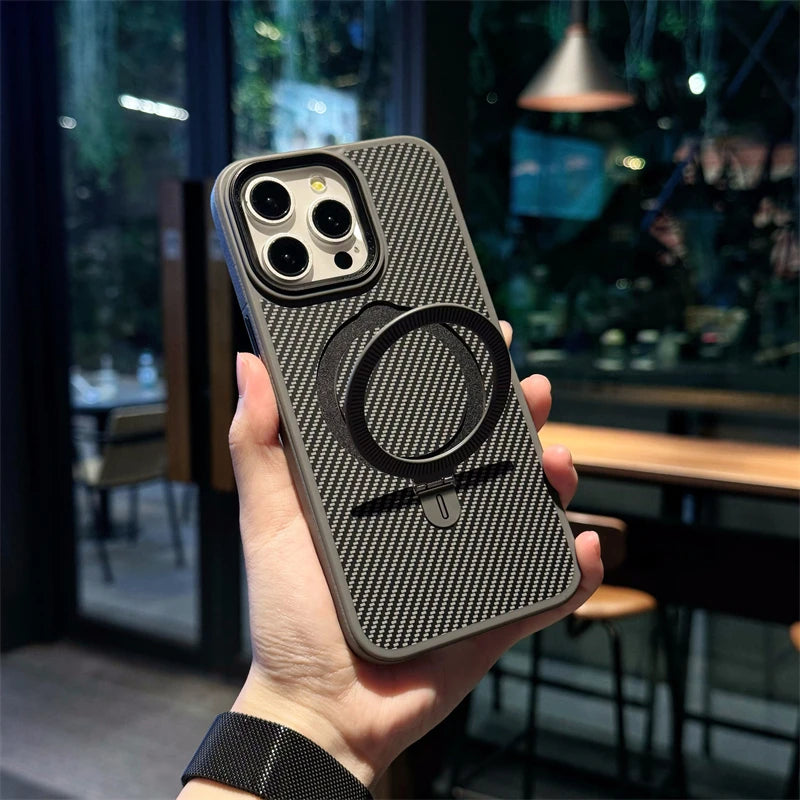 Case iPhone Kevlar Fibra de Carbono com MagSafe
