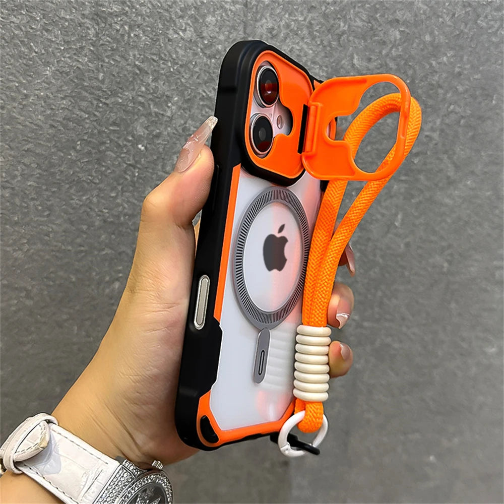 Case iPhone Armadura Candy com Suporte, Alça e MagSafe