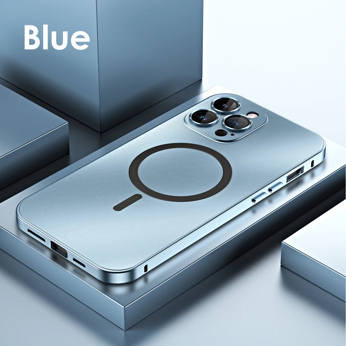 Case iPhone Metalizado com Proteção de Lente e MagSafe