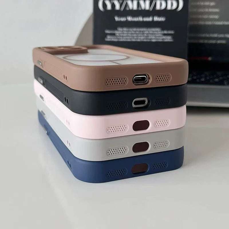 Case iPhone Transparente Fosca Anti-Impacto com MagSafe
