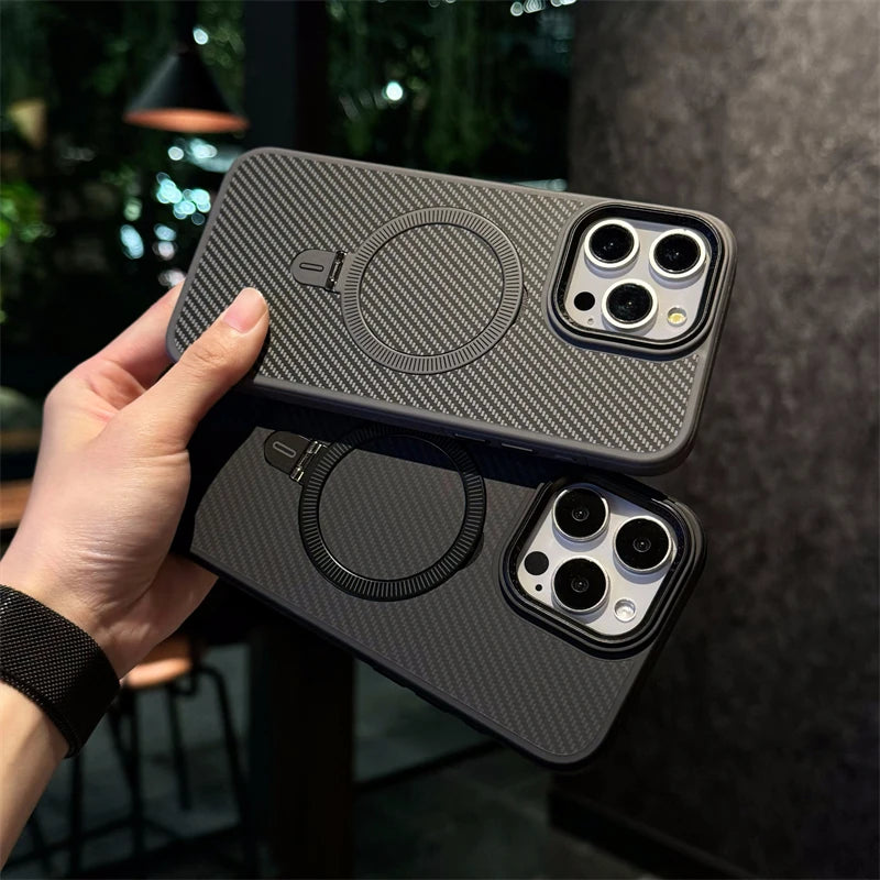 Case iPhone Kevlar Fibra de Carbono com MagSafe