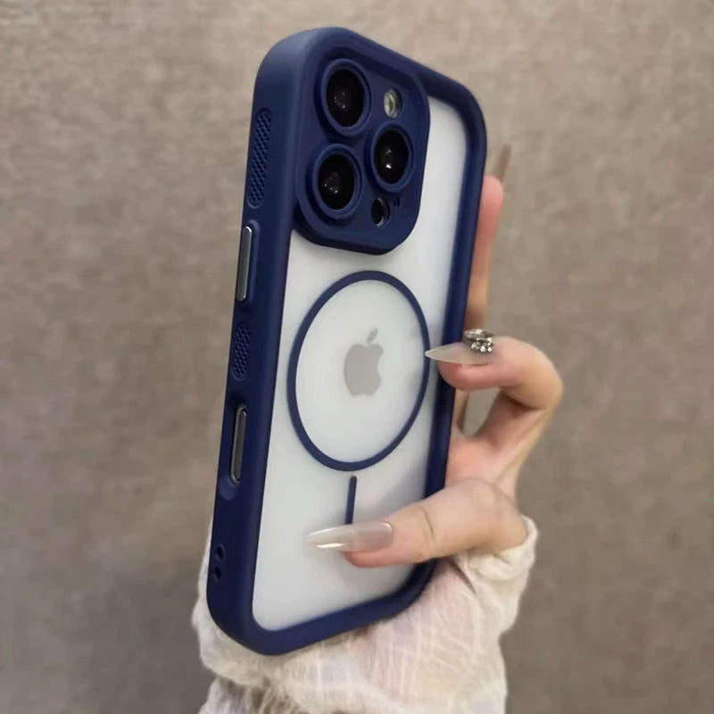 Case iPhone Transparente Fosca Anti-Impacto com MagSafe