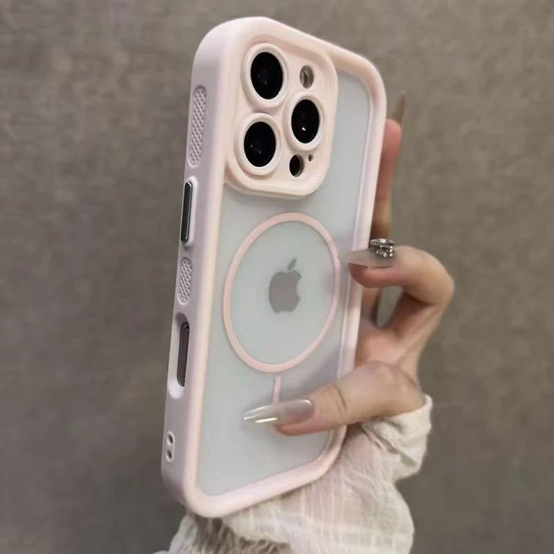 Case iPhone Transparente Fosca Anti-Impacto com MagSafe