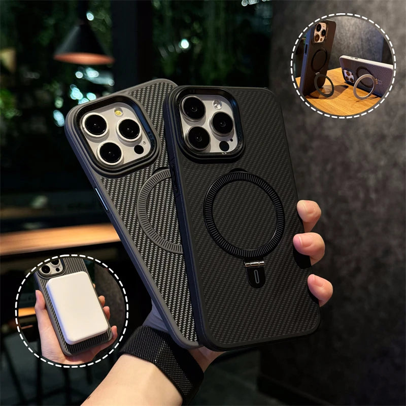Case iPhone Kevlar Fibra de Carbono com MagSafe