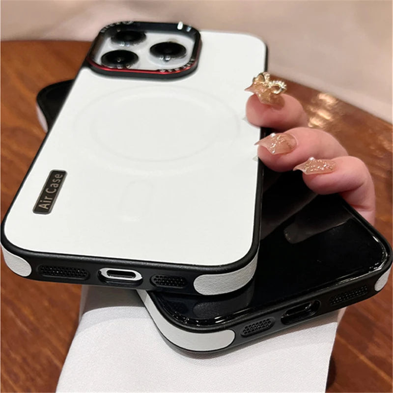 Case iPhone Luxo de Couro Fosco com MagSafe