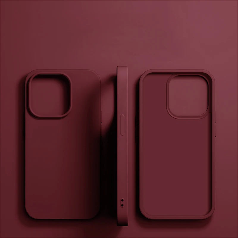 Case iPhone de Silicone Líquido Anti-Impacto