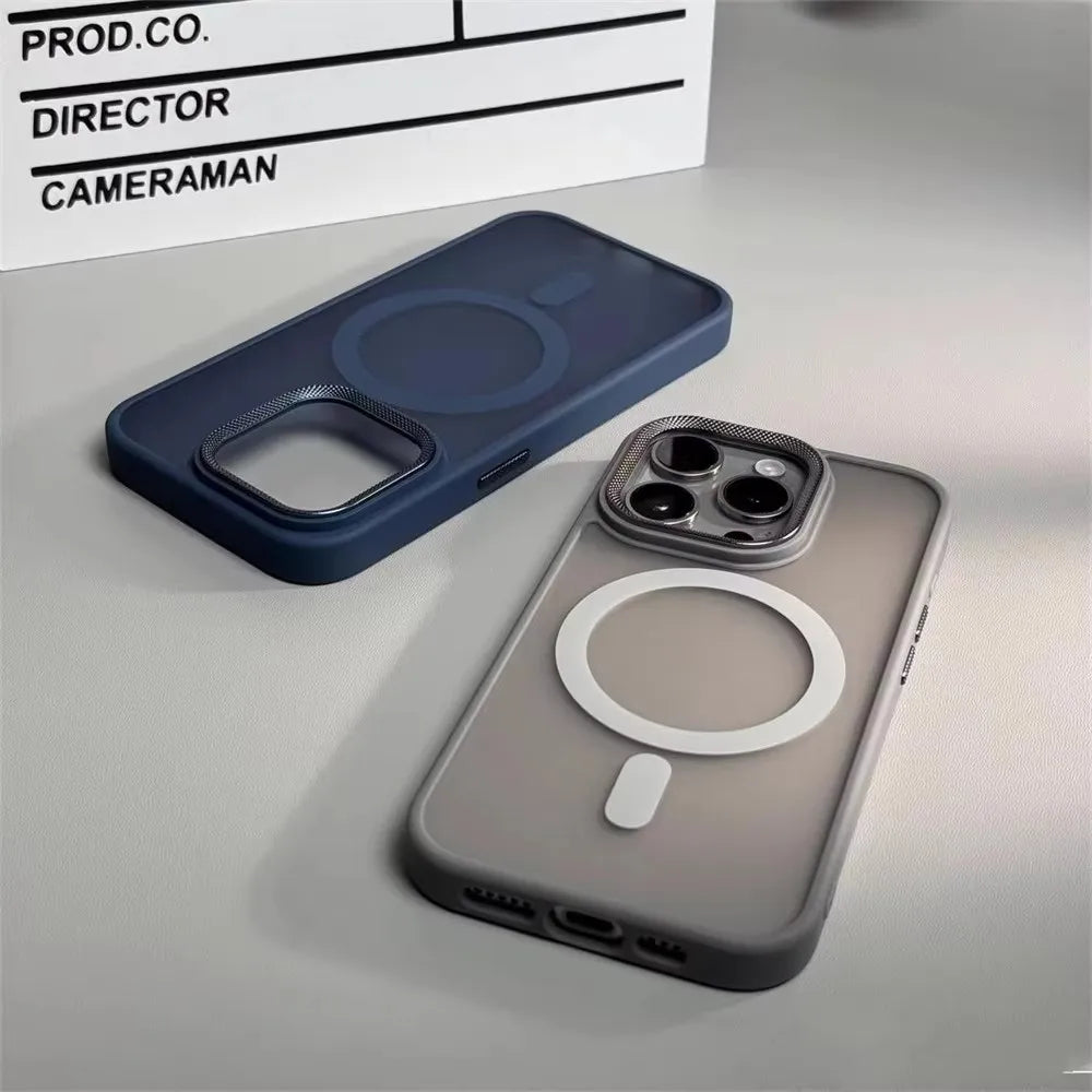 Case iPhone Fosca Luxo com Proteção de Câmera e MagSafe
