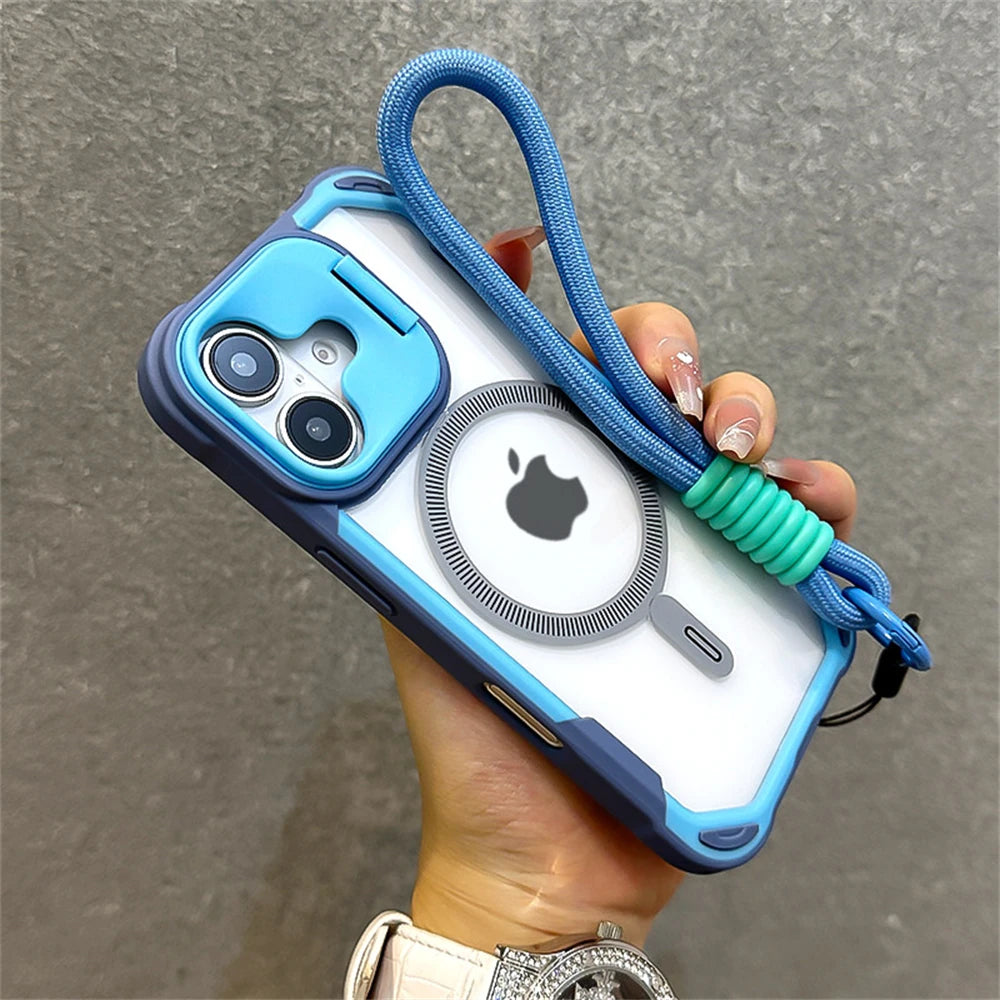 Case iPhone Armadura Candy com Suporte, Alça e MagSafe