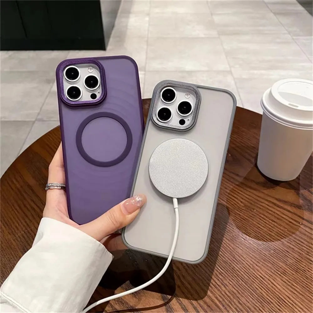 Case iPhone Fosca Luxo com Proteção de Câmera e MagSafe