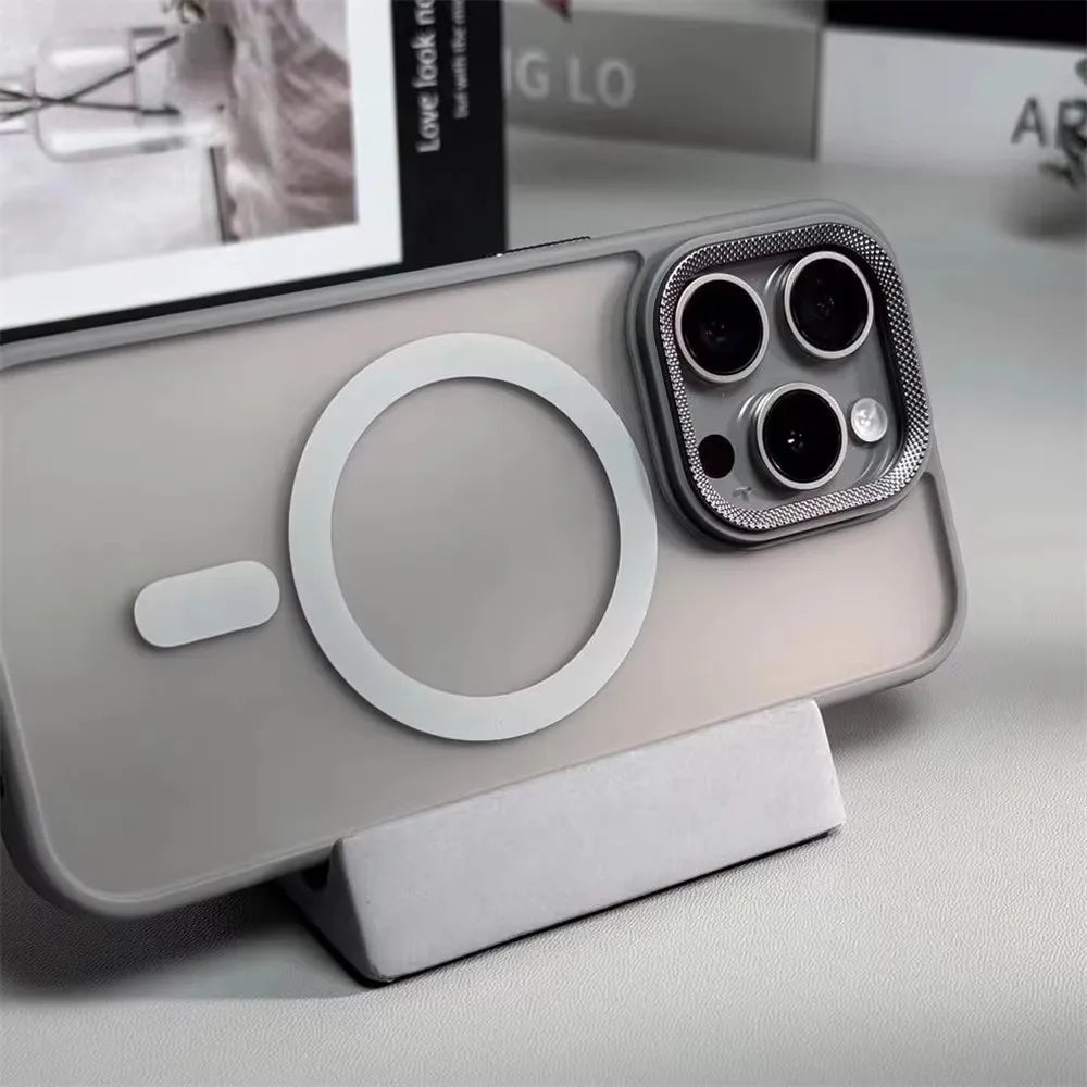 Case iPhone Fosca Luxo com Proteção de Câmera e MagSafe