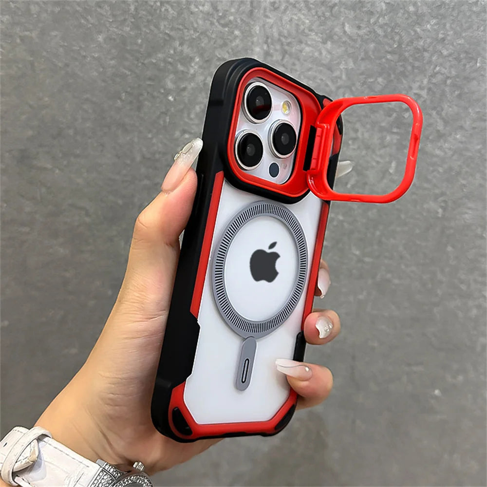 Case iPhone Bicolor com Proteção de Lente e MagSafe