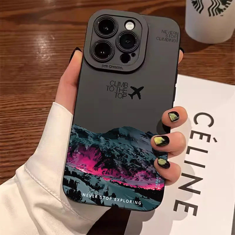 Case iPhone Estampa Montanha Fosca Anti-Impacto