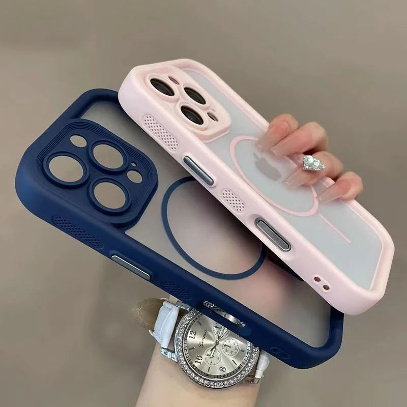 Case iPhone Transparente Fosca Anti-Impacto com MagSafe