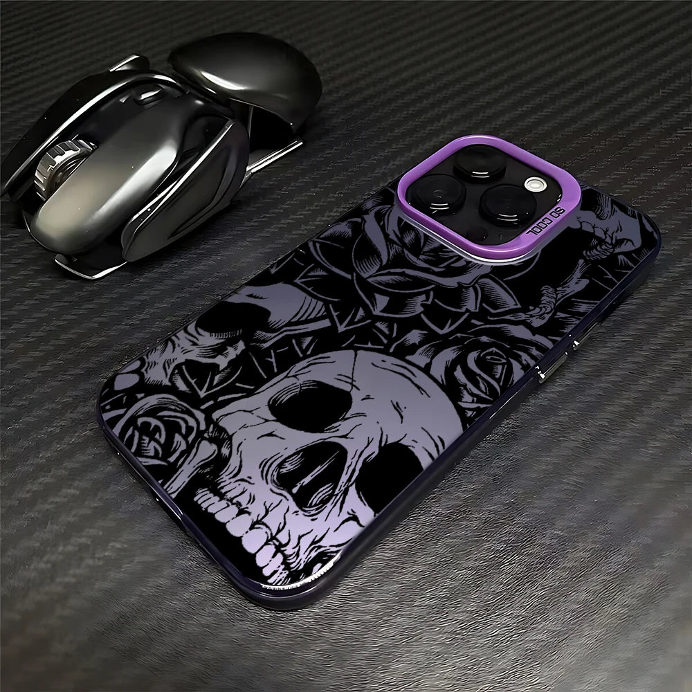 Case iPhone Caveira Fosca Anti-Impacto