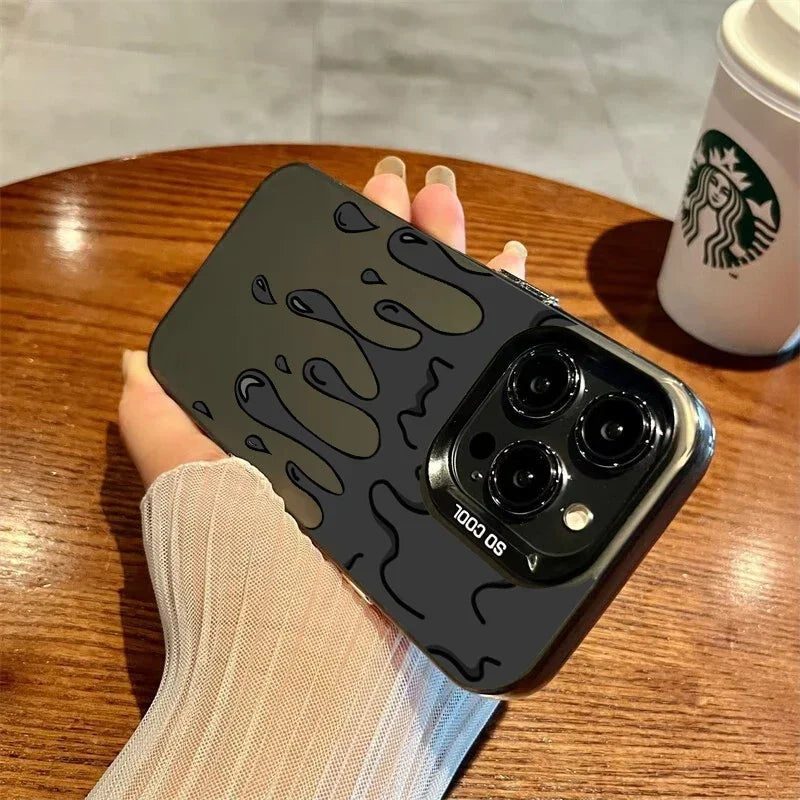 Case iPhone Titânio Fosca com Estampa Grafite Anti-Impacto