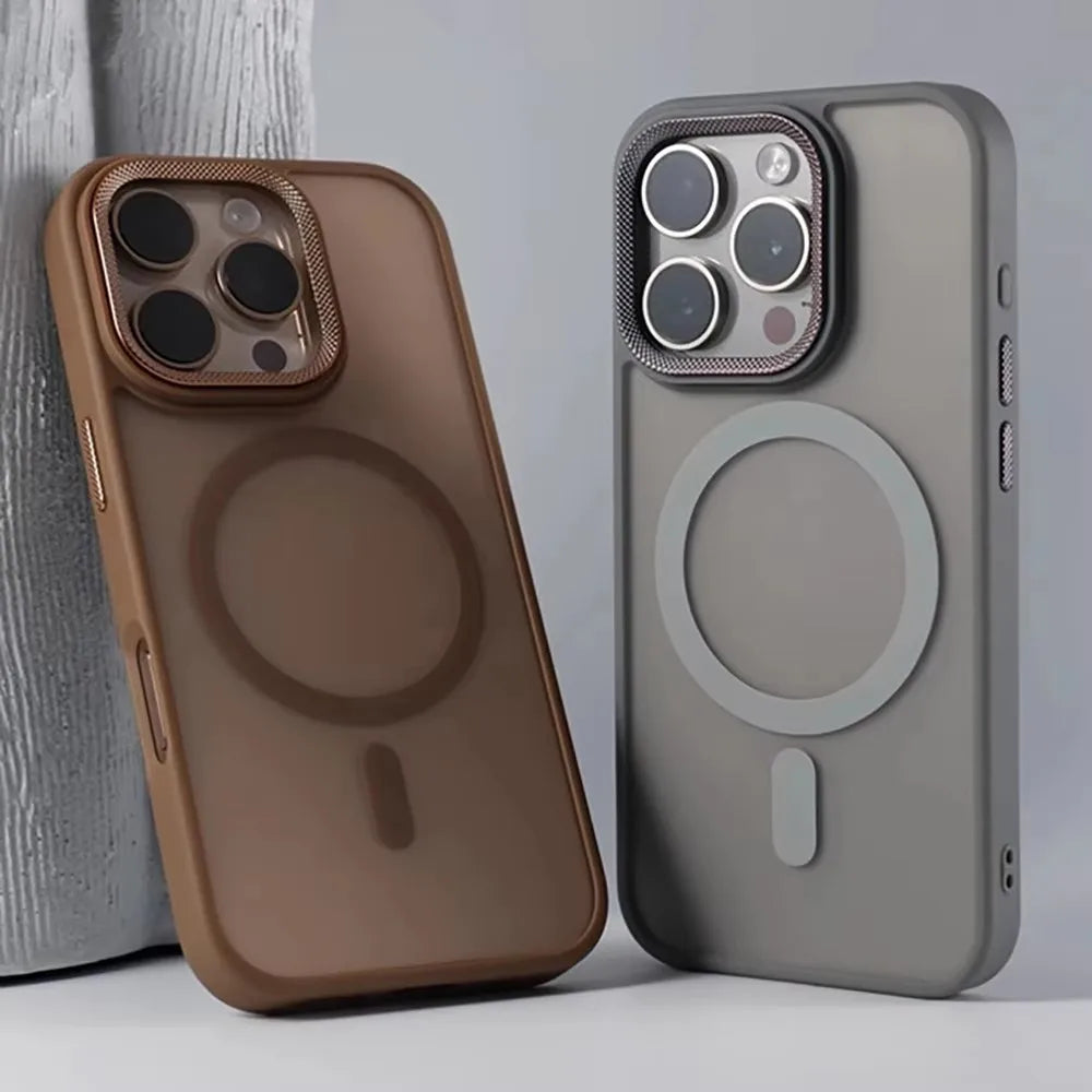 Case iPhone Fosca Luxo com Proteção de Câmera e MagSafe