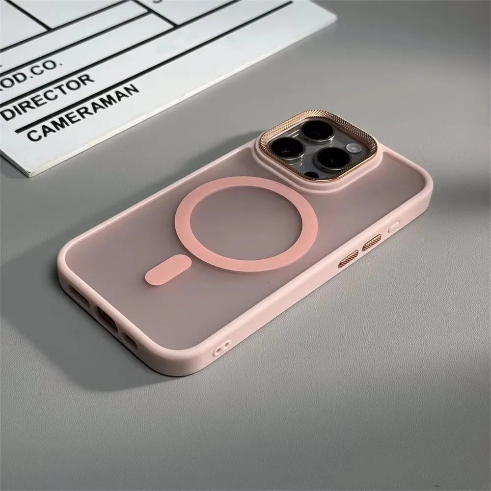 Case iPhone Fosca Luxo com Proteção de Câmera e MagSafe