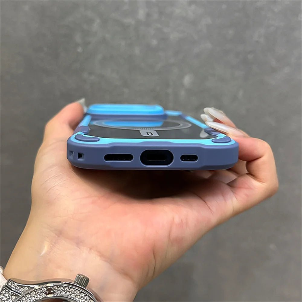 Case iPhone Bicolor com Proteção de Lente e MagSafe