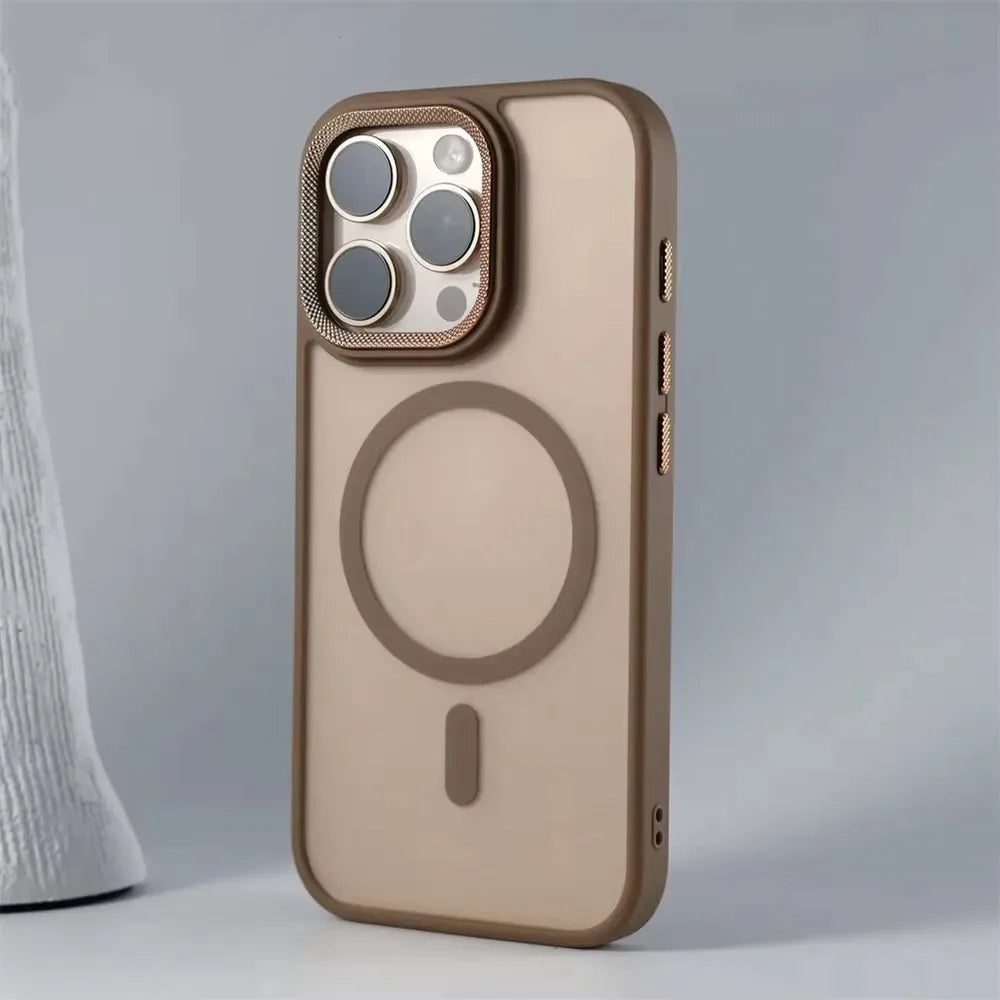 Case iPhone Fosca Luxo com Proteção de Câmera e MagSafe