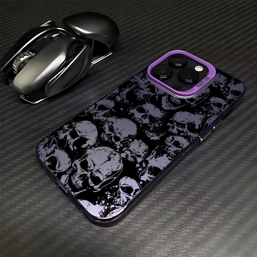 Case iPhone Caveira Fosca Anti-Impacto