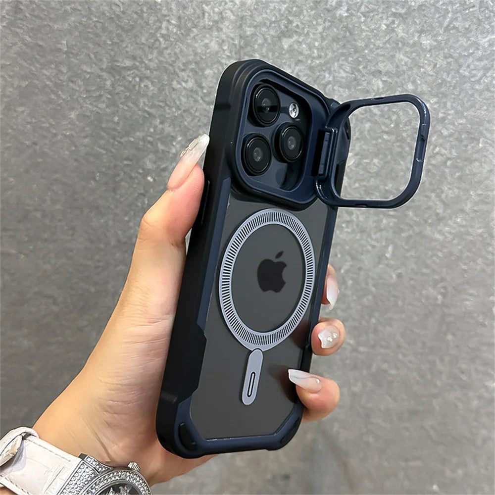 Case iPhone Bicolor com Proteção de Lente e MagSafe
