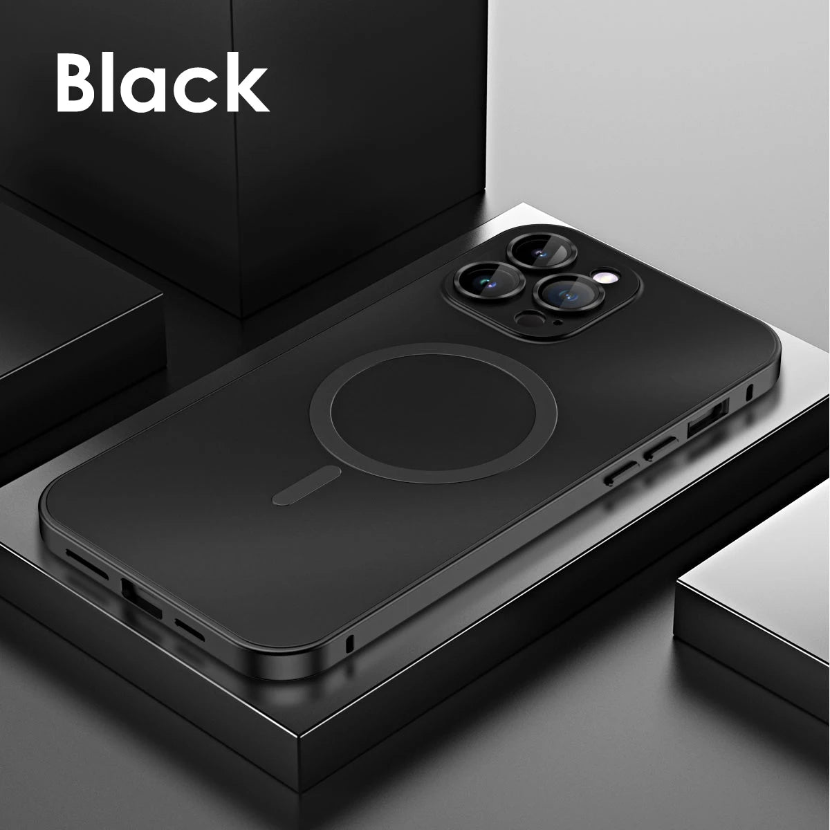 Case iPhone Metalizado com Proteção de Lente e MagSafe