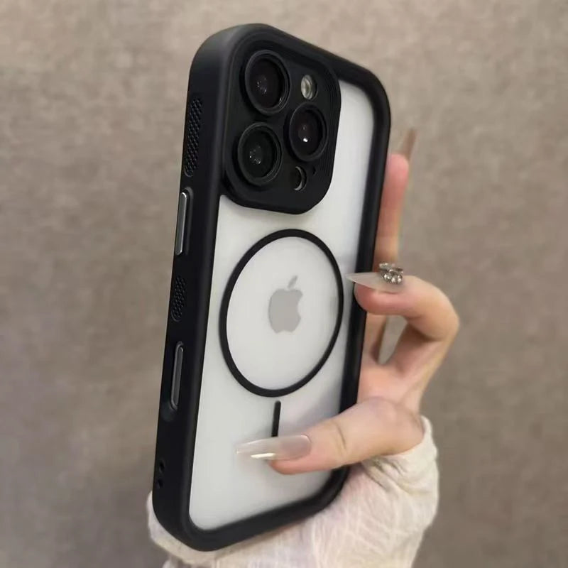Case iPhone Transparente Fosca Anti-Impacto com MagSafe