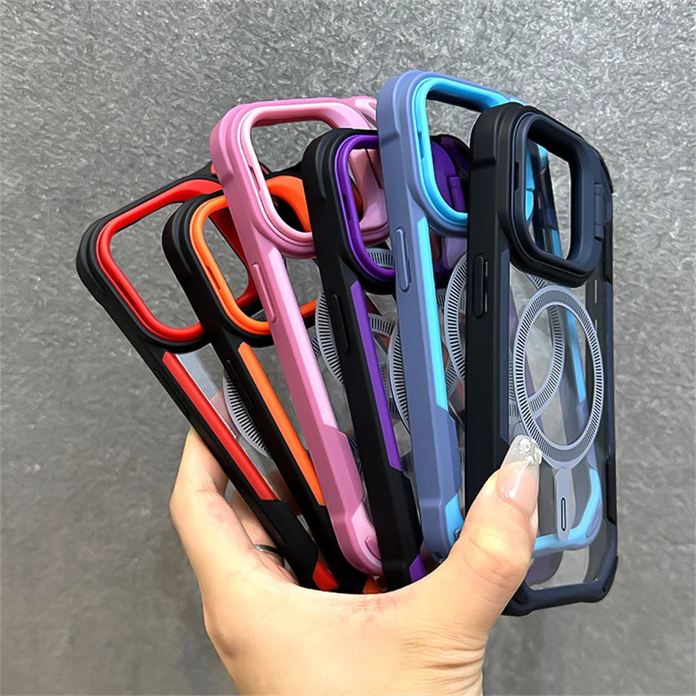 Case iPhone Bicolor com Proteção de Lente e MagSafe