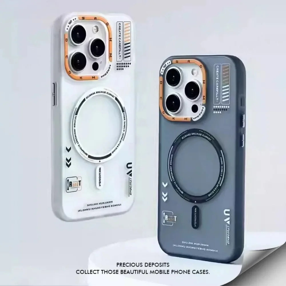 Case iPhone Fosca Desenhada com Proteção de Lente e MagSafe