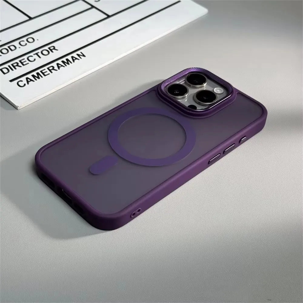 Case iPhone Fosca Luxo com Proteção de Câmera e MagSafe