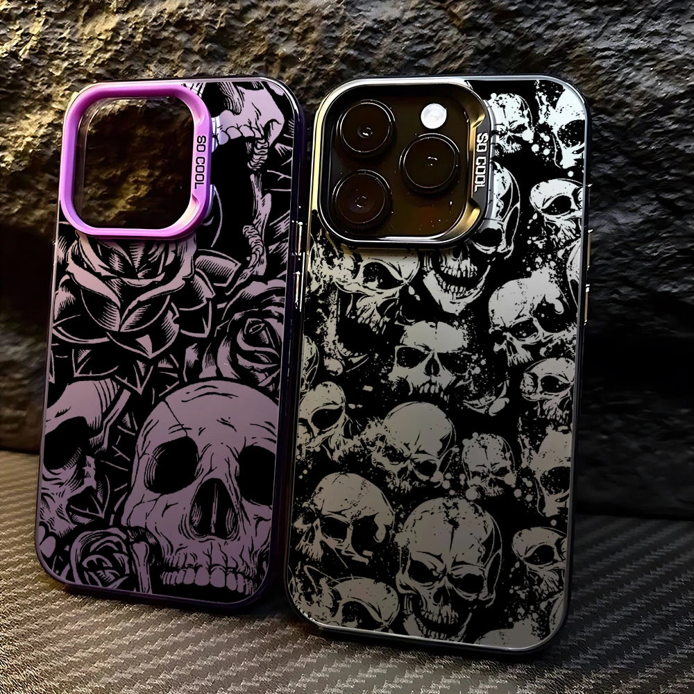 Case iPhone Caveira Fosca Anti-Impacto