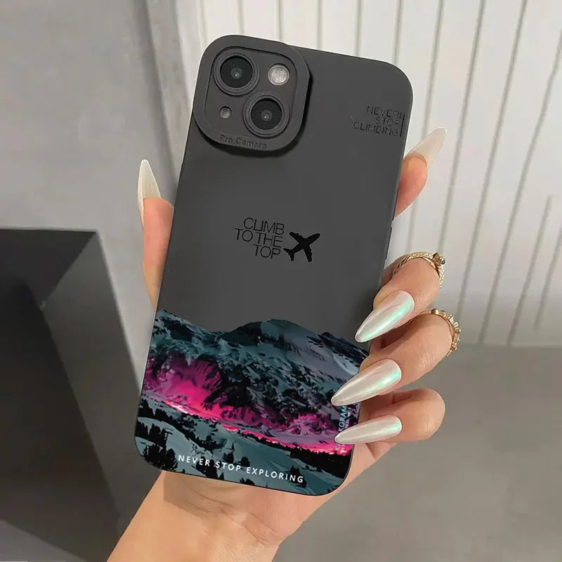 Case iPhone Estampa Montanha Fosca Anti-Impacto
