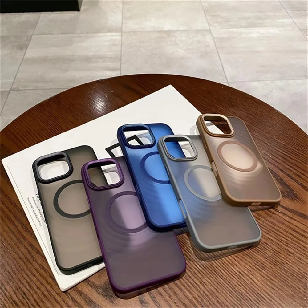 Case iPhone Fosca Luxo com Proteção de Câmera e MagSafe