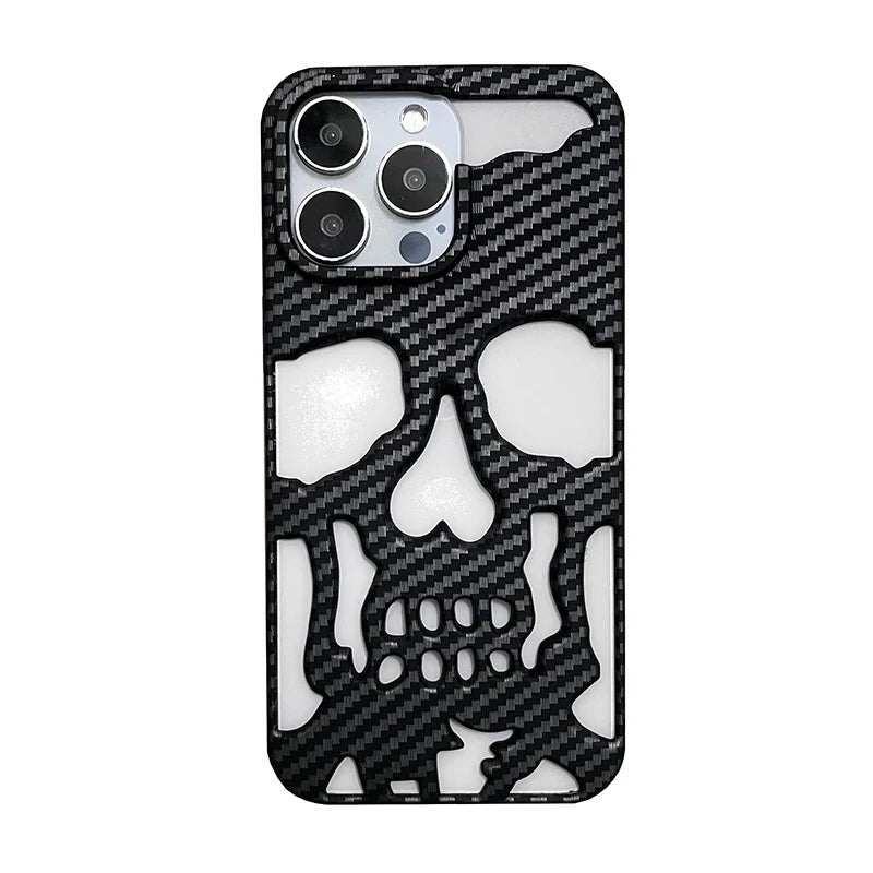Case iPhone Caveira Vazada Metalizada